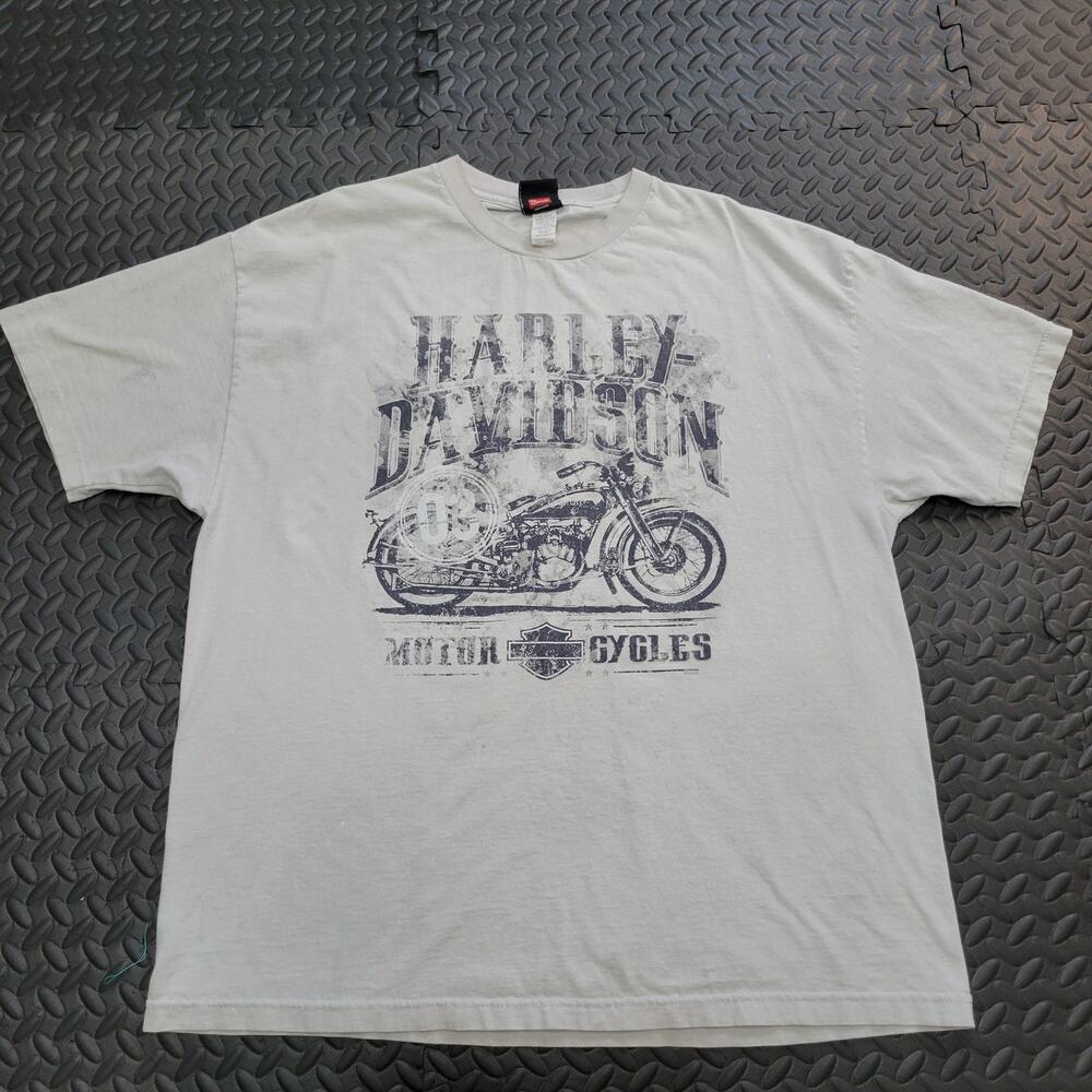 Harley Davidson Graphic T Shirt Men’s 2XL White Dalton Georgia Biker Tee